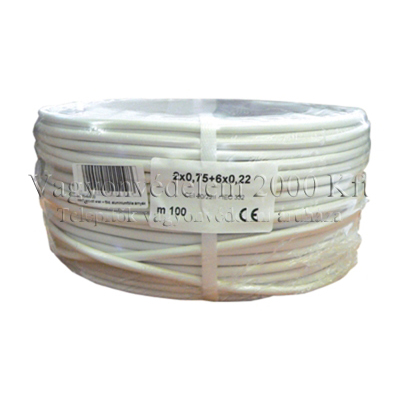 riasztóbolt, riasztobolt, RK 2x0.75+6x0.22 import olasz riasztókábel