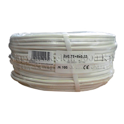 riasztóbolt, riasztobolt, RK 2x0.75+8x0.22 import olasz riasztókábel