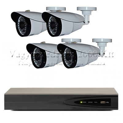 riasztóbolt, riasztobolt, 4 csatornás 1MP fix IP szett