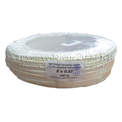 riasztóbolt, riasztobolt, RK 6x0.22 import olasz riasztókábel