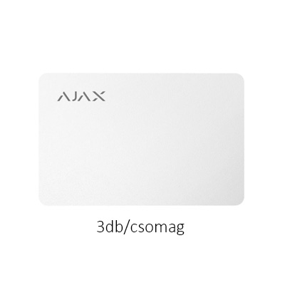 riasztóbolt, riasztobolt, AJAX PASS WH 3 fehér proxy kártya (3db/csomag)