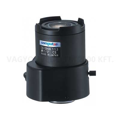riasztóbolt, riasztobolt, Computar TG4Z2813FCS-IR (2.8-12 mm) optika