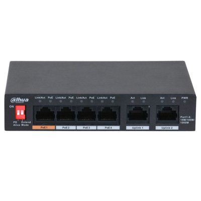 Dahua PFS3006-4GT-60-V2 4 csatornás POE Switch