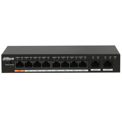 riasztóbolt, riasztobolt, Dahua PFS3010-8ET-96 8 csatornás POE Switch