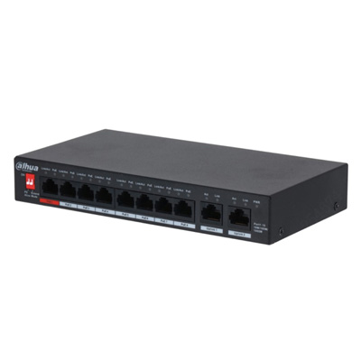 riasztóbolt, riasztobolt, Dahua PFS3010-8GT-96-V2 8 csatornás POE Switch