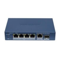 riasztóbolt, riasztobolt, HIKVISION DS-3E1506P-EI/M-4P1T1F 6 portos gigabit PoE switch, 45 W, menedzselhető