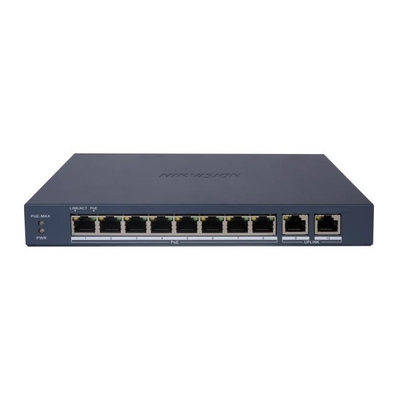 riasztóbolt, riasztobolt, HIKVISION DS-3E1510P-EI/M (B) 10 portos gigabit PoE switch, 80 W, menedzselhető