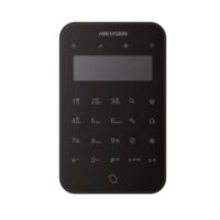 riasztóbolt, riasztobolt, HIKVISION DS-PK1-LT-WE/Black vezeték nélküli LCD+LED kezelő AX PRO központokhoz, 868 MHz, fehér, 4x CR123A elem, fekete