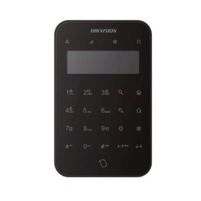 riasztóbolt, riasztobolt, HIKVISION DS-PK1-LT-WE/Black vezeték nélküli LCD+LED kezelő AX PRO központokhoz, 868 MHz, fehér, 4x CR123A elem, fekete