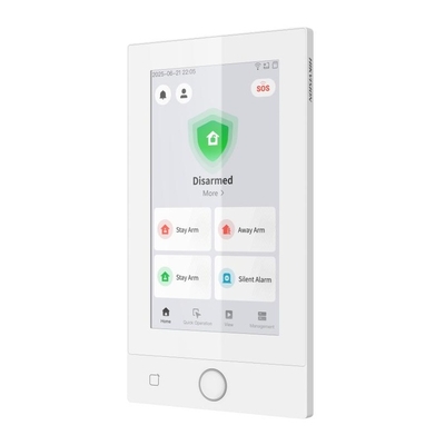 riasztóbolt, riasztobolt, HIKVISION DS-PK670MDW-HWE/White 7" érintőképernyős kezelő AX Hybrid Pro G2 központokhoz, 2/1 I/O, M1/DESFire, Ethernet/WiFi, fehér