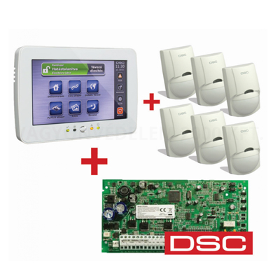 riasztóbolt, riasztobolt, DSC PACK-PC1616-PTK5507-6LC100 riasztó csomag
