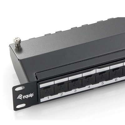 riasztóbolt, riasztobolt, EQUIP 24 port Patch panel (1U) - CAT6a (326624)