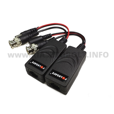 riasztóbolt, riasztobolt, Folksafe HD4301VP AHD/CVI/TVI video balun RJ45 aljzattal