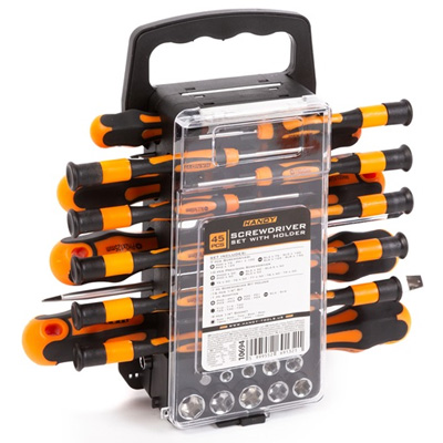 riasztóbolt, riasztobolt, HANDY 45db-os csavarhúzó készlet hordozótáskával (10694)