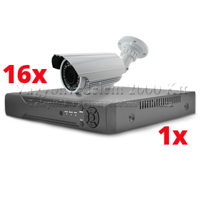riasztóbolt, riasztobolt, 16db NEON FCI 2320DNW HD-CVI kamera + 1db Neon DCI 4216 HD-CVI rögzítő
