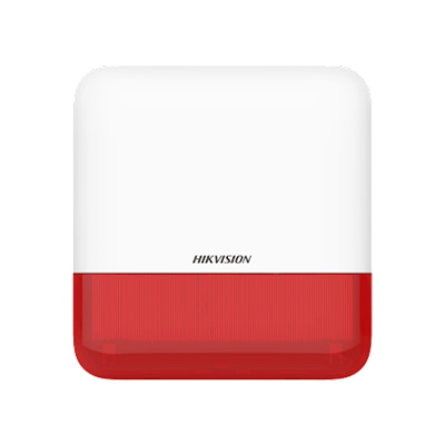 riasztóbolt, riasztobolt, HIKVISION AX PRO DS-PS1-E-WE/Red vezeték nélküli kültéri sziréna