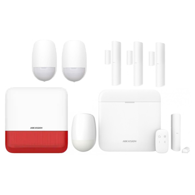 riasztóbolt, riasztobolt, HIKVISION AX PRO DS-PWA64-Kit RD vezeték nélküli riasztórendszer szett