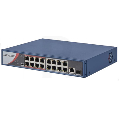 riasztóbolt, riasztobolt, Hikvision DS-3E0318P-E/M (B) PoE switch