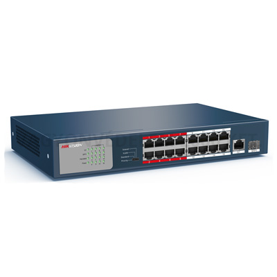 riasztóbolt, riasztobolt, Hikvision DS-3E0318P-E/M 16 PoE switch
