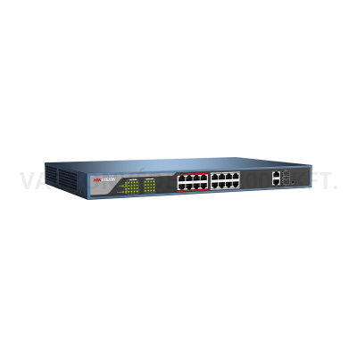 riasztóbolt, riasztobolt, Hikvision DS-3E1318P-E 16 PoE switch
