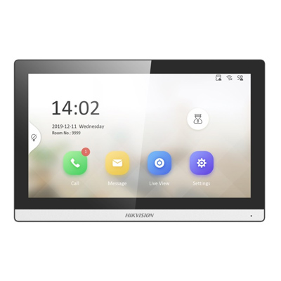 riasztóbolt, riasztobolt, Hikvision DS-KH6350-WTE1 IP 7-coll érintőkijelzős lakáskészülék