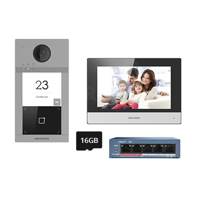 riasztóbolt, riasztobolt, Hikvision DS-KIS604-S IP kaputelefon szett