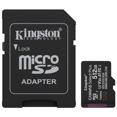 riasztóbolt, riasztobolt, KINGSTONE 512GB Canvas Select Plus CL10 microSDXC memóriakártya (SDCS3/512GB)