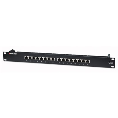 riasztóbolt, riasztobolt, MANHATTAN 16 port Patch panel (1U) - CAT5e (513470)
