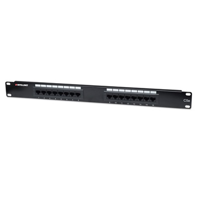 riasztóbolt, riasztobolt, MANHATTAN 16 port Patch panel (1U) - CAT6 (519526)
