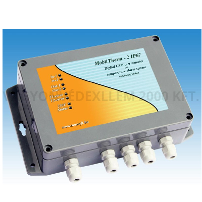 riasztóbolt, riasztobolt, MobilTherm-2-IP67 GSM hőfokszabályzó és hőfokriasztó (beépített akku)