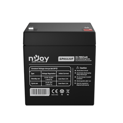riasztóbolt, riasztobolt, NJOY 12V 5Ah Szünetmentes akkumulátor (GP05122F)