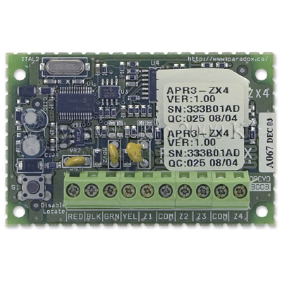 riasztóbolt, riasztobolt, PARADOX APR3-Zx4 zónabővítő modul (EVO központokhoz)