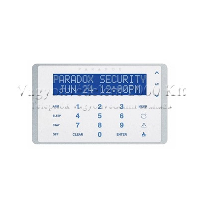 riasztóbolt, riasztobolt, PARADOX K656 Érintőgombos 32 karakteres kék LCD kezelő