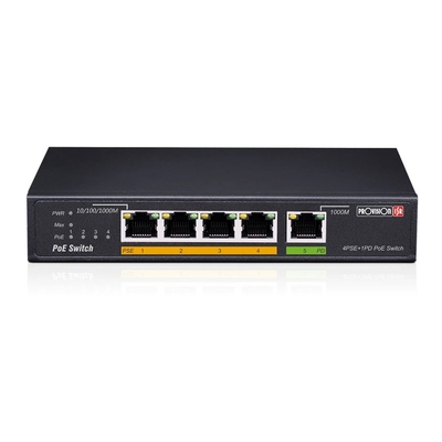 riasztóbolt, riasztobolt, PROVISION PR-PoES-0460G+1G(HPD) 4+1 portos PoE switch