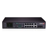 riasztóbolt, riasztobolt, PROVISION PR-PoES-08120GCL+2Combo 8 csatornás Giga PoE switch 2G combo Ethernet portokkal és LCD