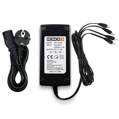 riasztóbolt, riasztobolt, Provision PR-12V5A4 tápegység (4 tápcsatlakozóval)