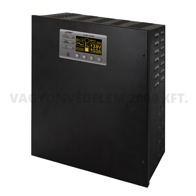riasztóbolt, riasztobolt, Pulsar PSBEN5012C/L kapcsoló üzemű tápegység LCD kijelző 13,8V