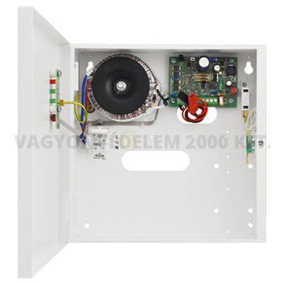 riasztóbolt, riasztobolt, Pulsar PSBS2012B 13,8V/Ah dobozolt buffer tápegység 7Ah akku hely