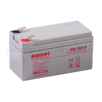 riasztóbolt, riasztobolt, Reddot 12V 1.2Ah akkumulátor