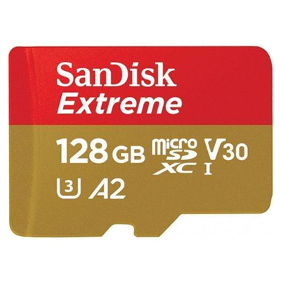riasztóbolt, riasztobolt, 128GB Sandisk Extreme A2 C10 V30 UHS-I U3 microSDXC kártya (183506)