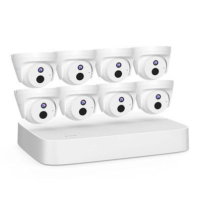 riasztóbolt, riasztobolt, TENDA K8P-4CR 8 kamerás 4MP IP dome szett