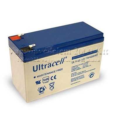riasztóbolt, riasztobolt, ULTRACELL 12V 7.0 Ah Riasztó akkumulátor