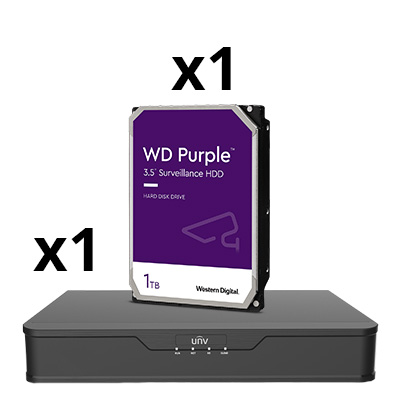 UNIVIEW 2MP IP PoE csőkamera szett