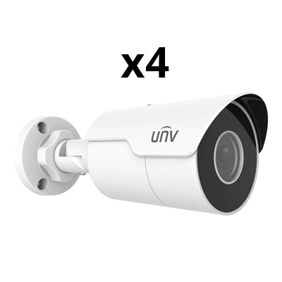 UNIVIEW 2MP IP PoE csőkamera szett