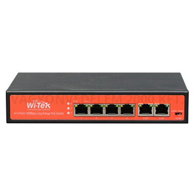 riasztóbolt, riasztobolt, WiTek WI-PS205 4 csatornás POE Switch