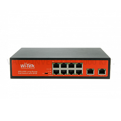 riasztóbolt, riasztobolt, WiTek WI-PS210 8 csatornás POE Switch
