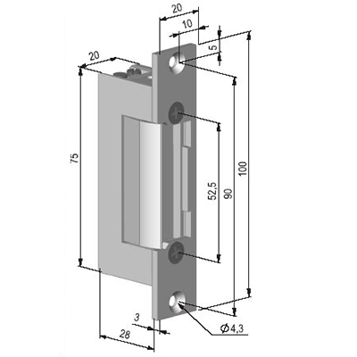 YALE YB17-12D-SM elektromos zár